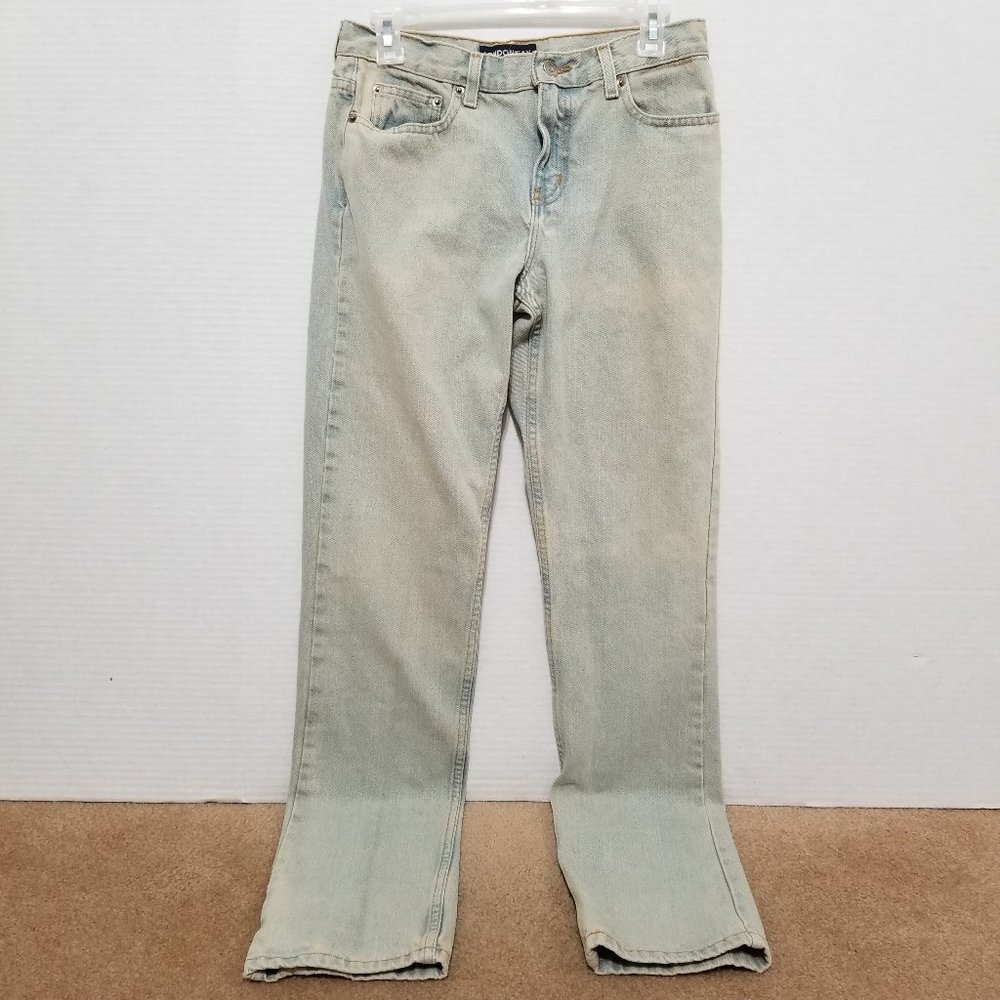 LONDONJEAN jeans 4 yellowy aged wash grunge denim 100% cotton Victoria's Secret